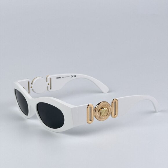 Versace VE4480U 314/87 BRAND NEW Sunglasses White Dark Grey Oval Unisex main image 5